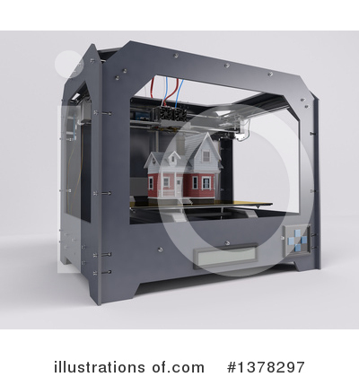 Royalty-Free (RF) 3d Printer Clipart Illustration by KJ Pargeter - Stock Sample #1378297