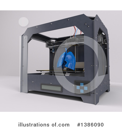 3d Printer Clipart #1386090 by KJ Pargeter
