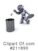 3d Robot Clipart #211890 by KJ Pargeter