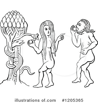 Adam And Eve Clipart #1205365 by Prawny Vintage