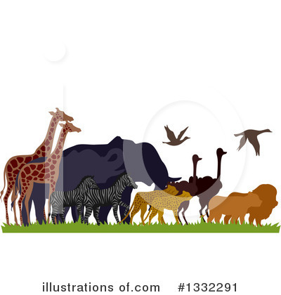 African Animals Clipart #1332291 by BNP Design Studio
