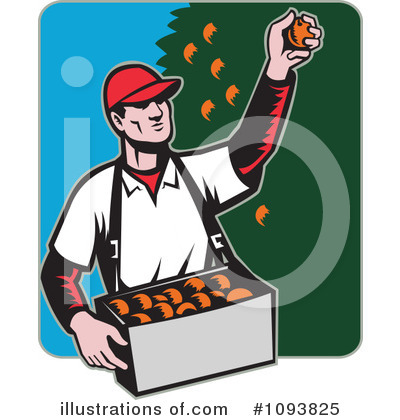 Fruit Picker Clipart #1093825 by patrimonio