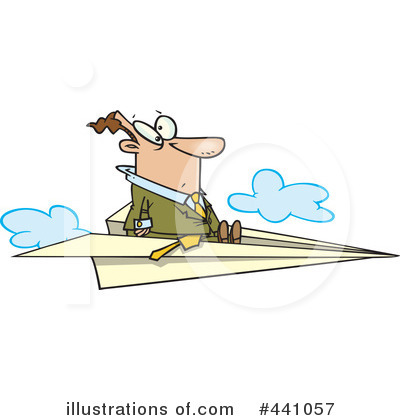 Royalty-Free (RF) Airplane Clipart Illustration by toonaday - Stock Sample #441057