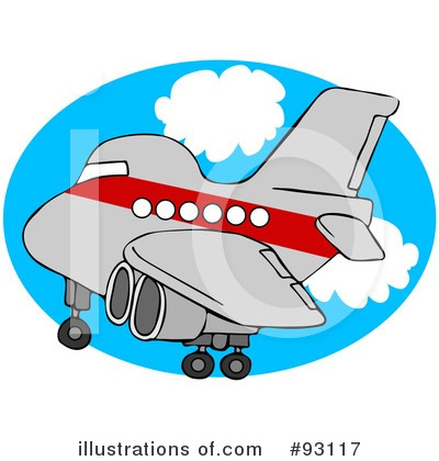Royalty-Free (RF) Airplane Clipart Illustration by djart - Stock Sample #93117
