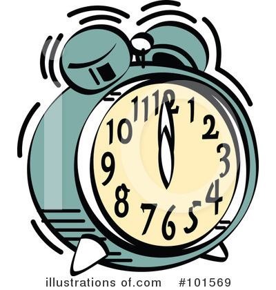 Royalty-Free (RF) Alarm Clock Clipart Illustration by Andy Nortnik - Stock Sample #101569