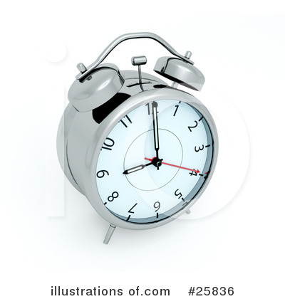 Royalty-Free (RF) Alarm Clock Clipart Illustration by KJ Pargeter - Stock Sample #25836