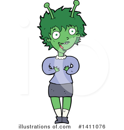 Royalty-Free (RF) Alien Clipart Illustration by lineartestpilot - Stock Sample #1411076