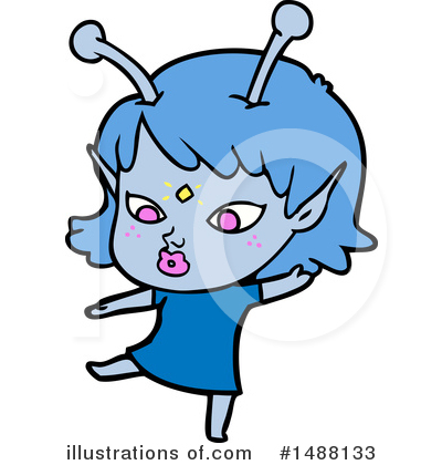 Royalty-Free (RF) Alien Clipart Illustration by lineartestpilot - Stock Sample #1488133