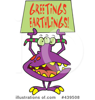 Royalty-Free (RF) Alien Clipart Illustration by toonaday - Stock Sample #439508
