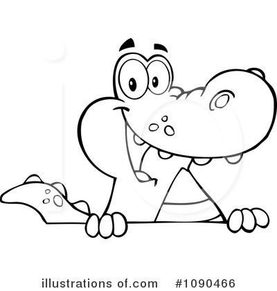 Royalty-Free (RF) Alligator Clipart Illustration by Hit Toon - Stock Sample #1090466
