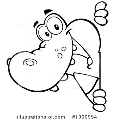 Royalty-Free (RF) Alligator Clipart Illustration by Hit Toon - Stock Sample #1090994