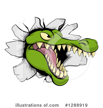 Crocodile Clipart #1288919 by AtStockIllustration
