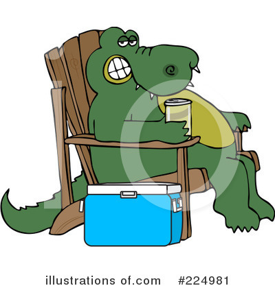 Royalty-Free (RF) Alligator Clipart Illustration by djart - Stock Sample #224981