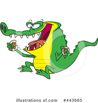 Royalty-Free (RF) Alligator Clipart Illustration by toonaday - Stock Sample #443665