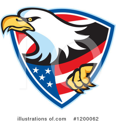 Royalty-Free (RF) American Eagle Clipart Illustration by patrimonio - Stock Sample #1200062