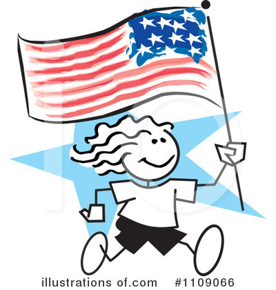 Royalty-Free (RF) American Flag Clipart Illustration by Johnny Sajem - Stock Sample #1109066