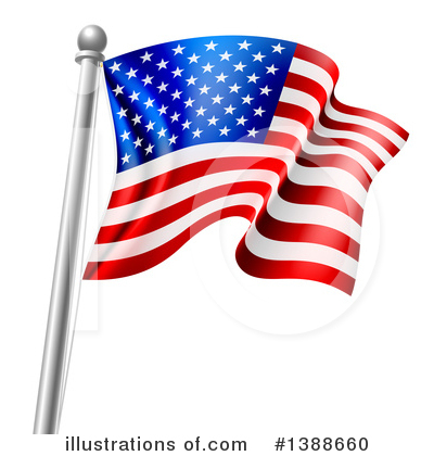 American Flag Clipart #1388660 by AtStockIllustration