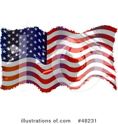 Royalty-Free (RF) American Flag Clipart Illustration by Prawny - Stock Sample #48231