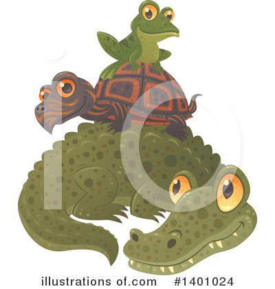 Crocodile Clipart #1401024 by John Schwegel