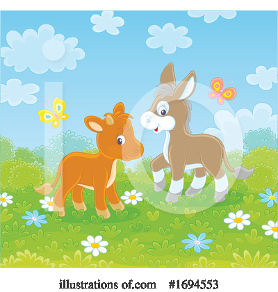 Donkey Clipart #1694553 by Alex Bannykh