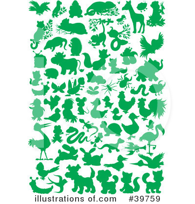 Animal Silhouette Clipart #39759 by Alex Bannykh