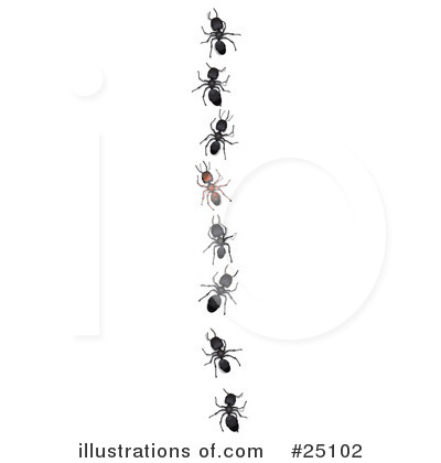 Royalty-Free (RF) Ants Clipart Illustration by Leo Blanchette - Stock Sample #25102
