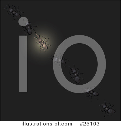Royalty-Free (RF) Ants Clipart Illustration by Leo Blanchette - Stock Sample #25103