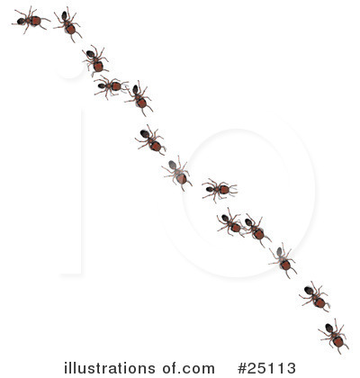 Royalty-Free (RF) Ants Clipart Illustration by Leo Blanchette - Stock Sample #25113