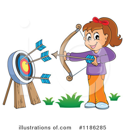 Royalty-Free (RF) Archery Clipart Illustration by visekart - Stock Sample #1186285