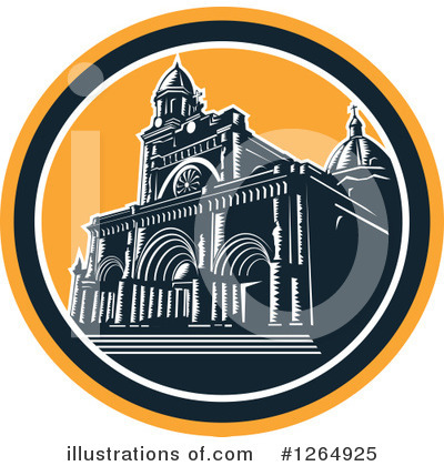 Church Clipart #1264925 by patrimonio