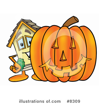 House Clipart #8309 by Mascot Junction
