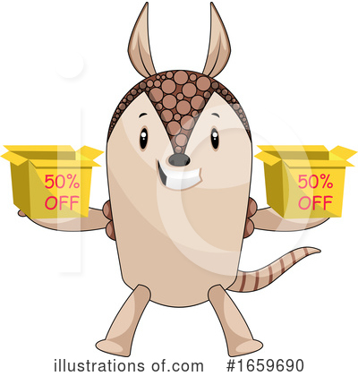 Armadillo Clipart #1659690 by Morphart Creations