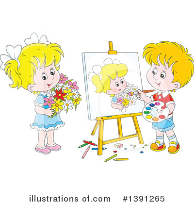 Easel Clipart #1391265 by Alex Bannykh