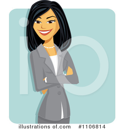 Royalty-Free (RF) Asian Businesswoman Clipart Illustration by Amanda Kate - Stock Sample #1106814