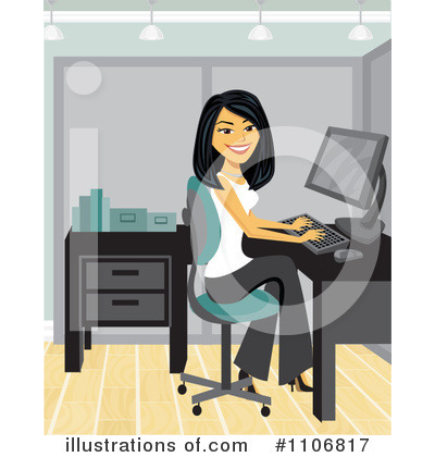 Royalty-Free (RF) Asian Businesswoman Clipart Illustration by Amanda Kate - Stock Sample #1106817