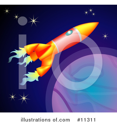 Rocket Clipart #11311 by AtStockIllustration