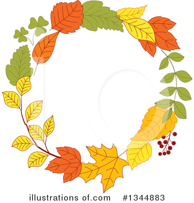 Autumn Wreath Clipart #1344883 by Vector Tradition SM