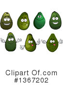 Avocado Clipart #1367202 by Vector Tradition SM