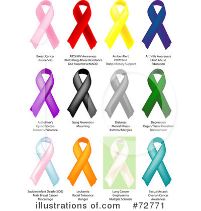 Royalty-Free (RF) Awareness Ribbons Clipart Illustration by inkgraphics - Stock Sample #72771