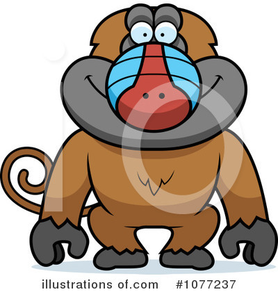 Royalty-Free (RF) Baboon Clipart Illustration by Cory Thoman - Stock Sample #1077237
