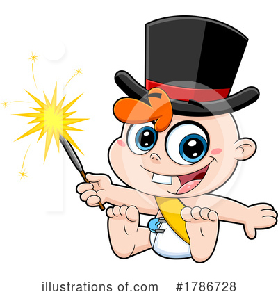 New Year Baby Clipart #1786728 by Hit Toon