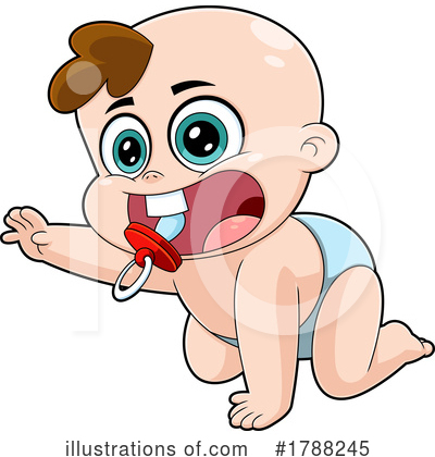 White Baby Clipart #1788245 by Hit Toon