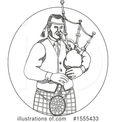 Royalty-Free (RF) Bagpiper Clipart Illustration by patrimonio - Stock Sample #1555433