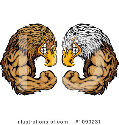 Royalty-Free (RF) Bald Eagle Clipart Illustration by Chromaco - Stock Sample #1090231