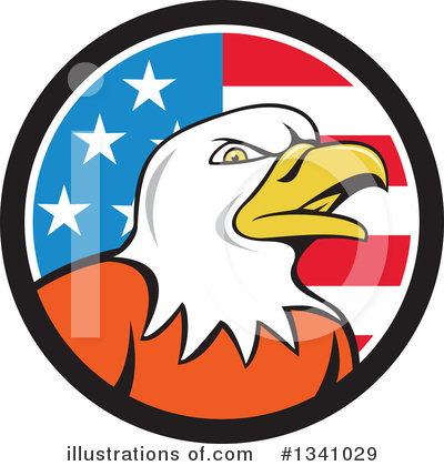 Royalty-Free (RF) Bald Eagle Clipart Illustration by patrimonio - Stock Sample #1341029