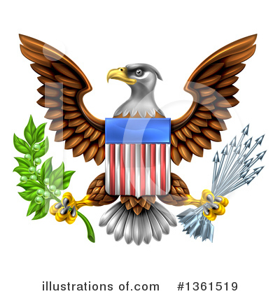 Royalty-Free (RF) Bald Eagle Clipart Illustration by AtStockIllustration - Stock Sample #1361519