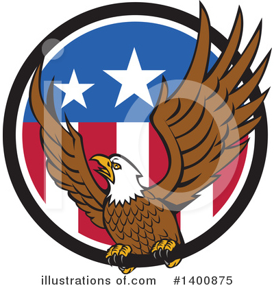 Royalty-Free (RF) Bald Eagle Clipart Illustration by patrimonio - Stock Sample #1400875