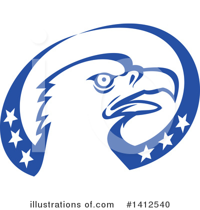 Royalty-Free (RF) Bald Eagle Clipart Illustration by patrimonio - Stock Sample #1412540