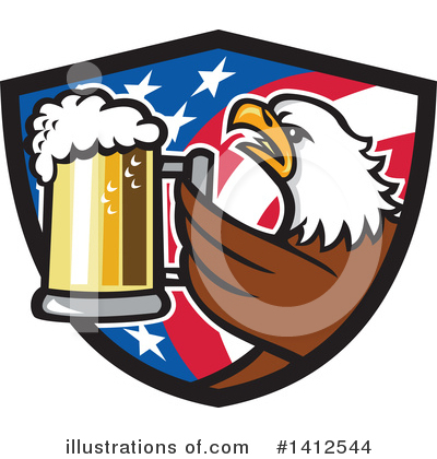 Royalty-Free (RF) Bald Eagle Clipart Illustration by patrimonio - Stock Sample #1412544
