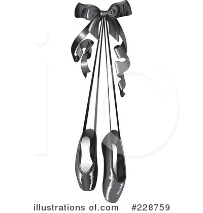 hanging pointe shoes clip art